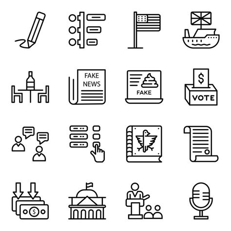 Set Of USA Political Party Icons 16429269 Vector Art at Vecteezy