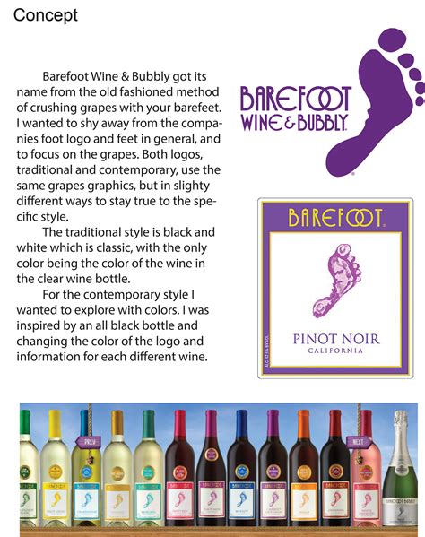 Wine Label Design-Barefoot Wine on Behance