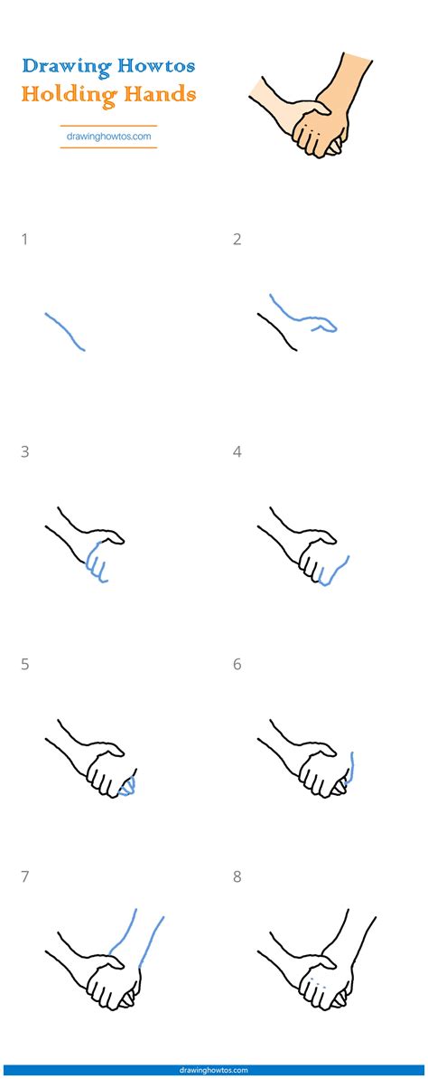 How To Draw Holding Hands Step By Step Easy - Begin by sketching the ...