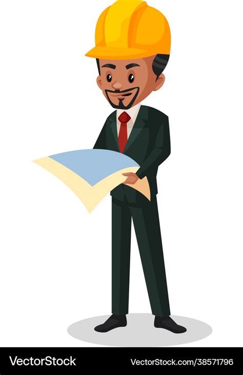 Engineer cartoon character Royalty Free Vector Image