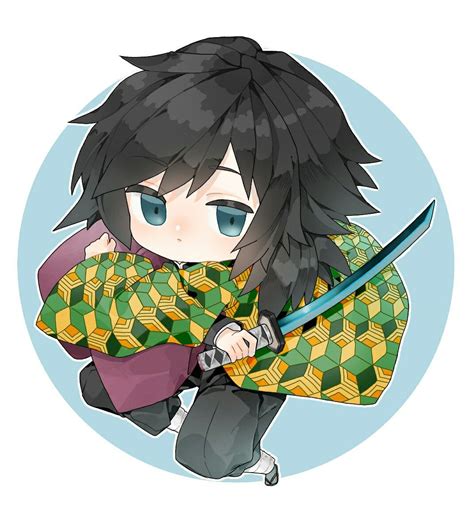 Cute Kawaii Giyuu Tomioka Anime Manga Kimetsu No Yaiba Demon Slayer ...