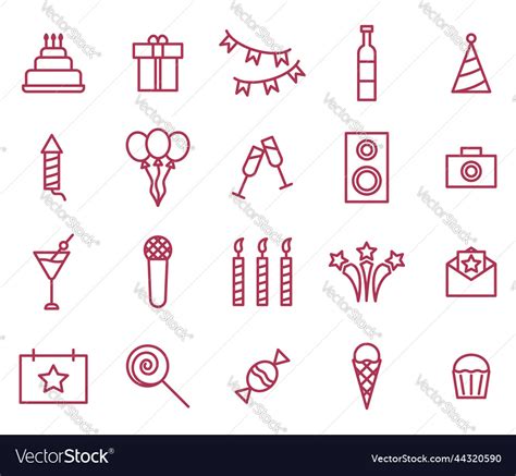 Birthday party on a white background Royalty Free Vector