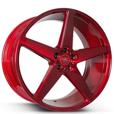 24" NV Wheels NVV Candy Red Rims #NVW007-3