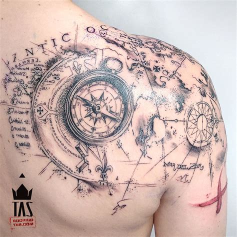 Pirate Map Tattoo