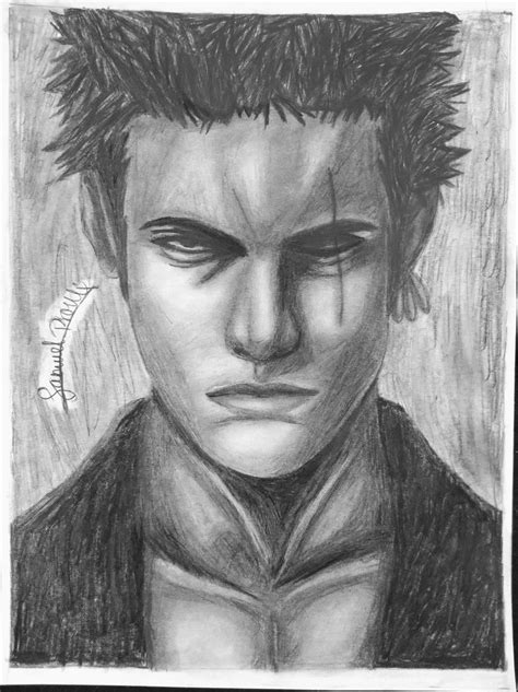 Realistic Roronoa Zoro | Sketches, Portrait, Male sketch