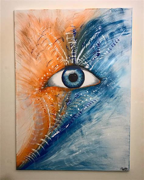 The eye, acrylic painting, size 50x70cm, December 2018 : r/Art