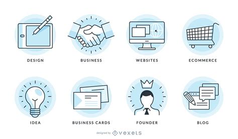 Business Icons Vector Graphic Set Vector Download