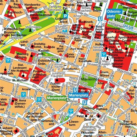 Munich city centre map - Street map of munich city centre (Bavaria ...