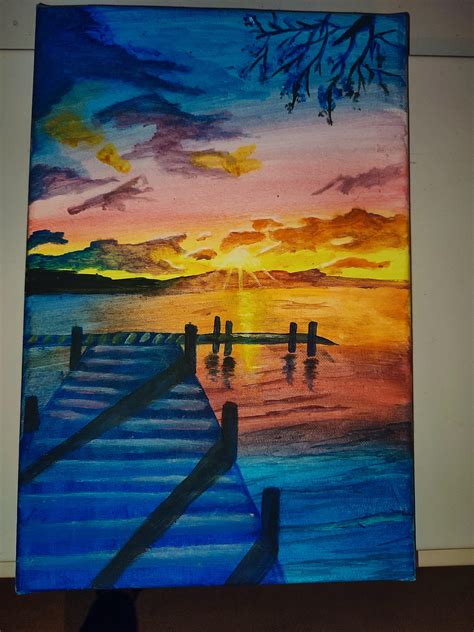 Sunset : r/acrylicpainting