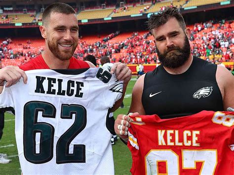 Jason Kelce Instructs Brother Travis Kelce to Hold Newborn Niece Bennett