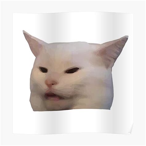 "White cat meme" Poster for Sale by Alicia-Lee | Redbubble