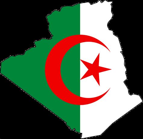 Algeria Flag Map - MapSof.net