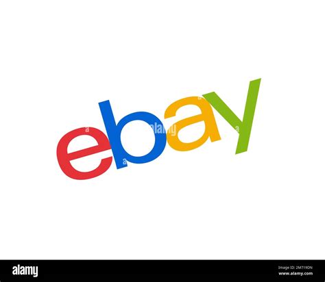 EBay, rotated logo, white background Stock Photo - Alamy