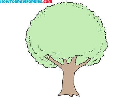 How to Draw a Tree With Leaves - Easy Drawing Tutorial For Kids