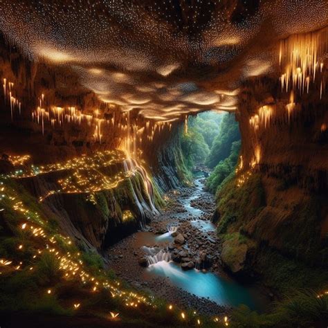 Premium Photo | Waitomo Glowworm Caves