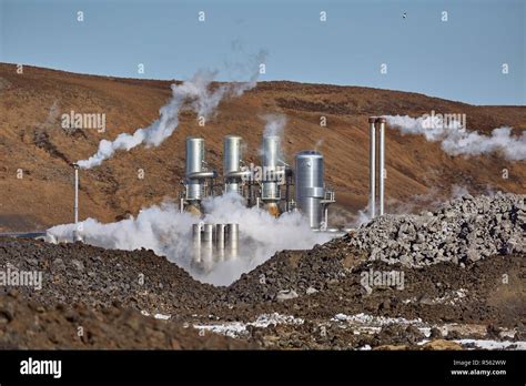 Geothermal power plant Stock Photo - Alamy