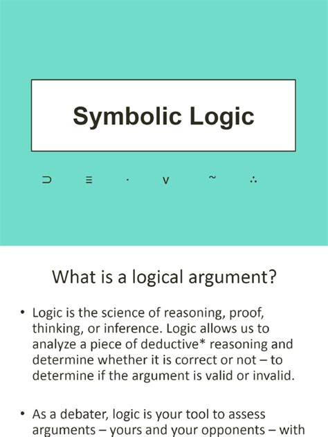 Symbolic Logic | PDF