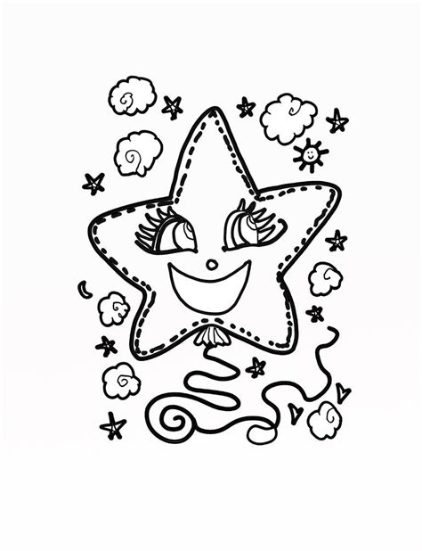 Fun Party celebration star night balloon coloring book Illustration ...