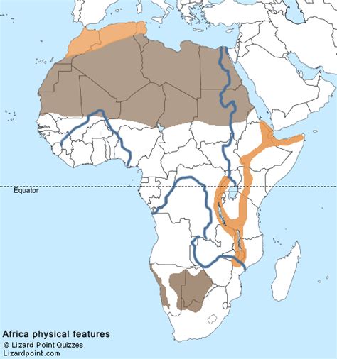 Test your geography knowledge - Africa: physical features quiz | Lizard ...