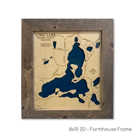 Long Lake Map | Wooden Maps | thirtyAXIS