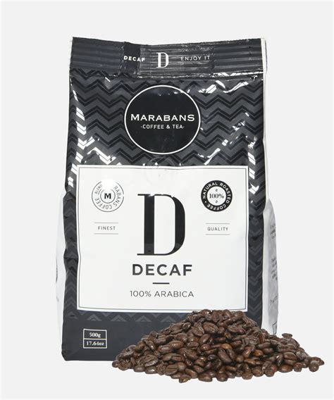 Marabans Decaf, Arabica Coffee Beans, 500g Bag - Marabans | Coffee ...