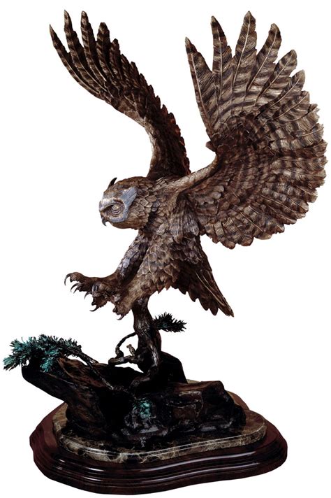 "Horned Owl" | Bronze Owl Sculpture