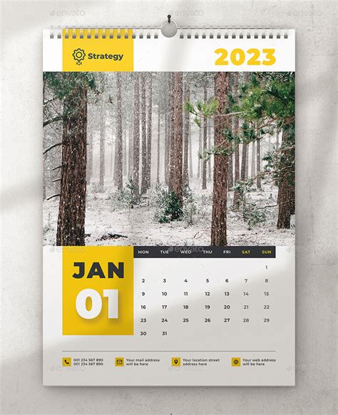 Wall Calendar 2023 Template PSD - ksioks