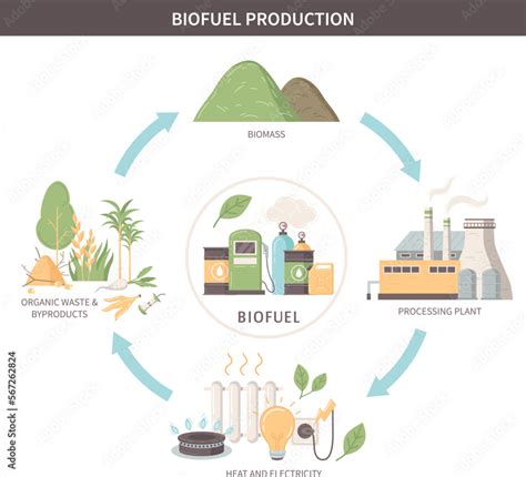 Biofuel Production Infographics Scheme Stock Vector | Adobe Stock