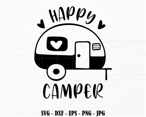 Happy Camper SVG Camping SVG Camper SVG Cricut Silhoutte Cut - Etsy