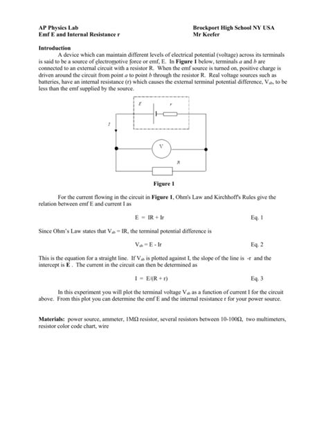 EMF & Internal Resistance