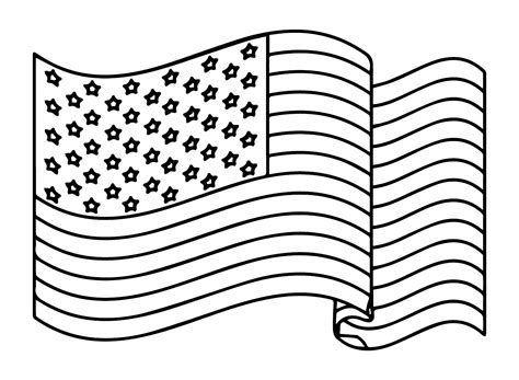 American Flag Free Coloring Pages - Free Printable Coloring Pages