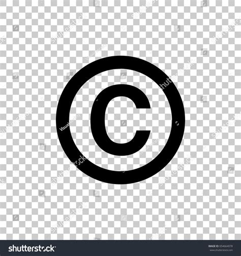 Copyright Symbol Isolated On Transparent Background Stock Vector ...