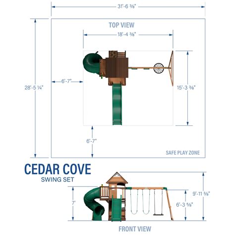 Cedar Cove Wooden Swing Set – Backyard Discovery