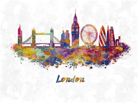 London Eye, London Art, London Print, London Skyline - agrohort.ipb.ac.id