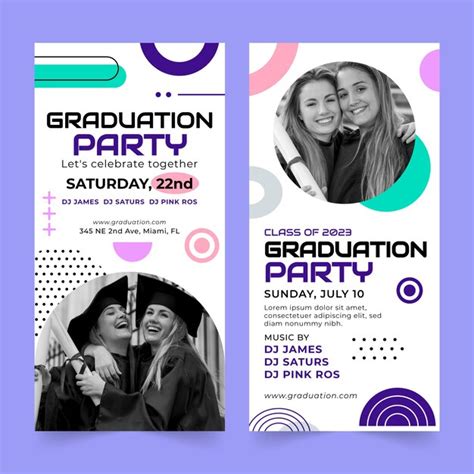 Free Vector | Vertical banner template for class of 2023 graduation