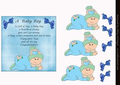 A Baby Boy Poem 3D Card - CUP178380_49 | Craftsuprint