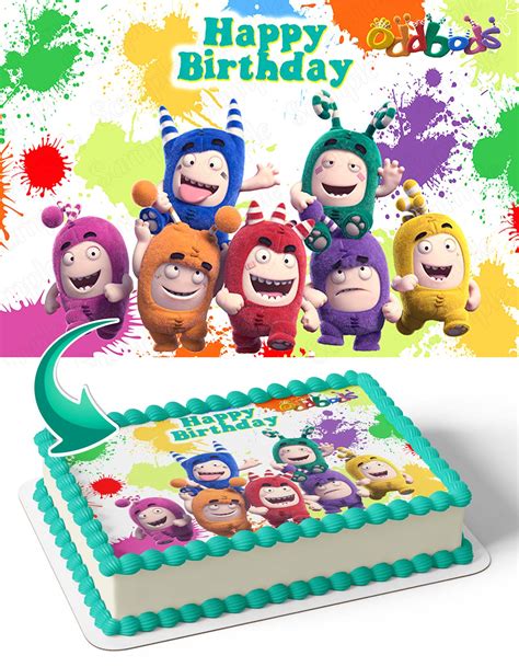 Oddbods Characters PartyOCP Edible Cake Toppers – Ediblecakeimage