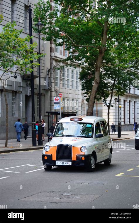 Vintage taxi in street Stock Photo - Alamy