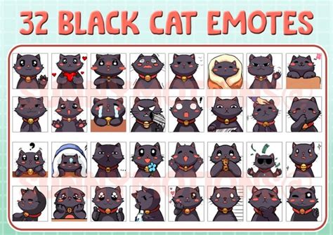 Digital Kawaii Emote Pre-made Emote Discord Emote Cute Cat Digital ...