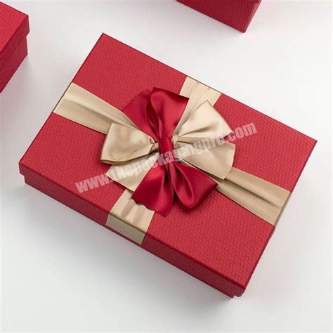 Custom Large Ribbon Packaging Boxes Large Gift Boxes