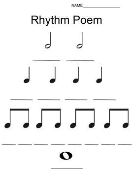 Rhythm Poem by Samantha Chapman | Teachers Pay Teachers