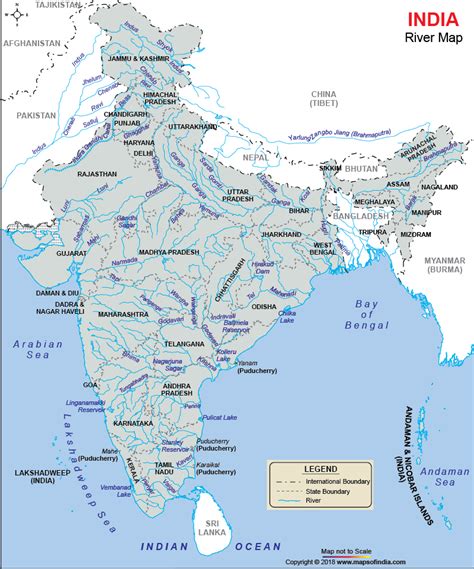 Rivers Of India Map Political