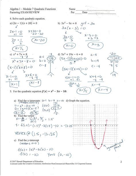 Graphing Quadratics In Standard Form Worksheet Pdf Doc Quadratic Ons ...