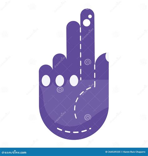 Isolated Purple Hand Gesture Icon Vector Stock Vector - Illustration of ...