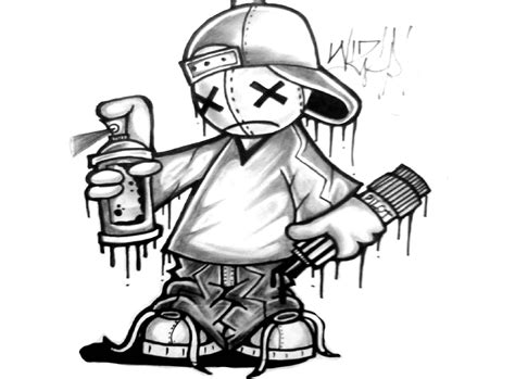 Graffiti. Character - YouTube | Graffiti Spray Can Tattoo Designs ...