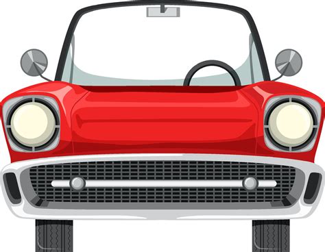 Classic red car in cartoon style 6772426 Vector Art at Vecteezy