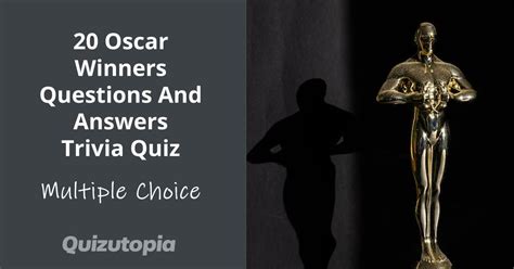 20 Oscar Winners Questions And Answers Trivia Quiz - Quizutopia