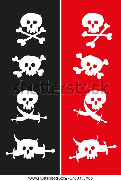 Few Simple Variations Jolly Roger Pirate Stock Vector (Royalty Free ...