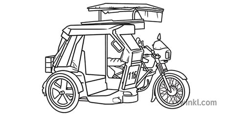 Philippine Tricycle Drawing