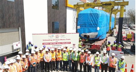 First Metro Train Arrives For Agra Metro Project In Agra - Metro Rail News